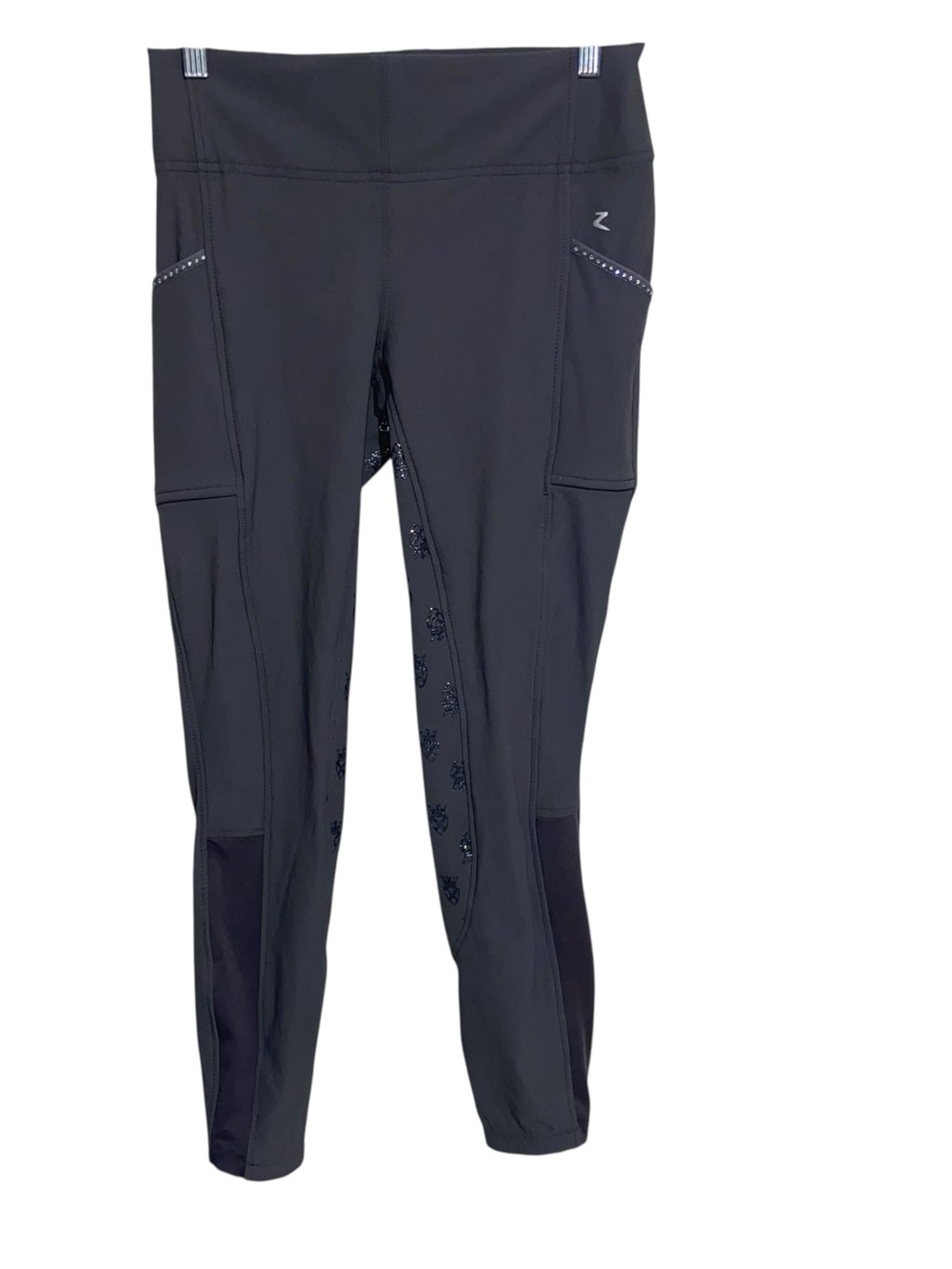 Horze Riding Pants Womens Size 28 Horse Breeches Equestrian Show Glitter Crown